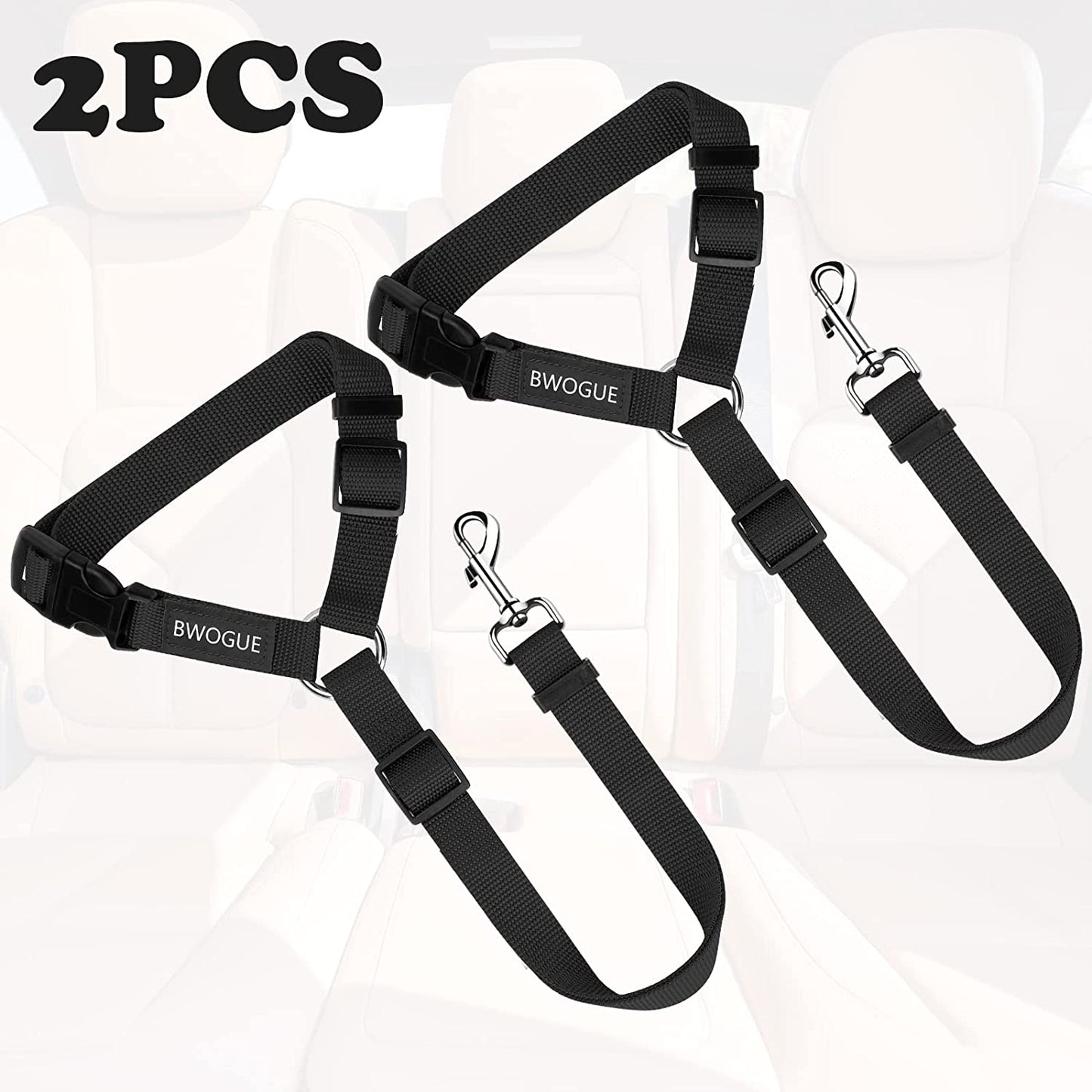 2 Pack Safety Pet Seat Belt Strap 