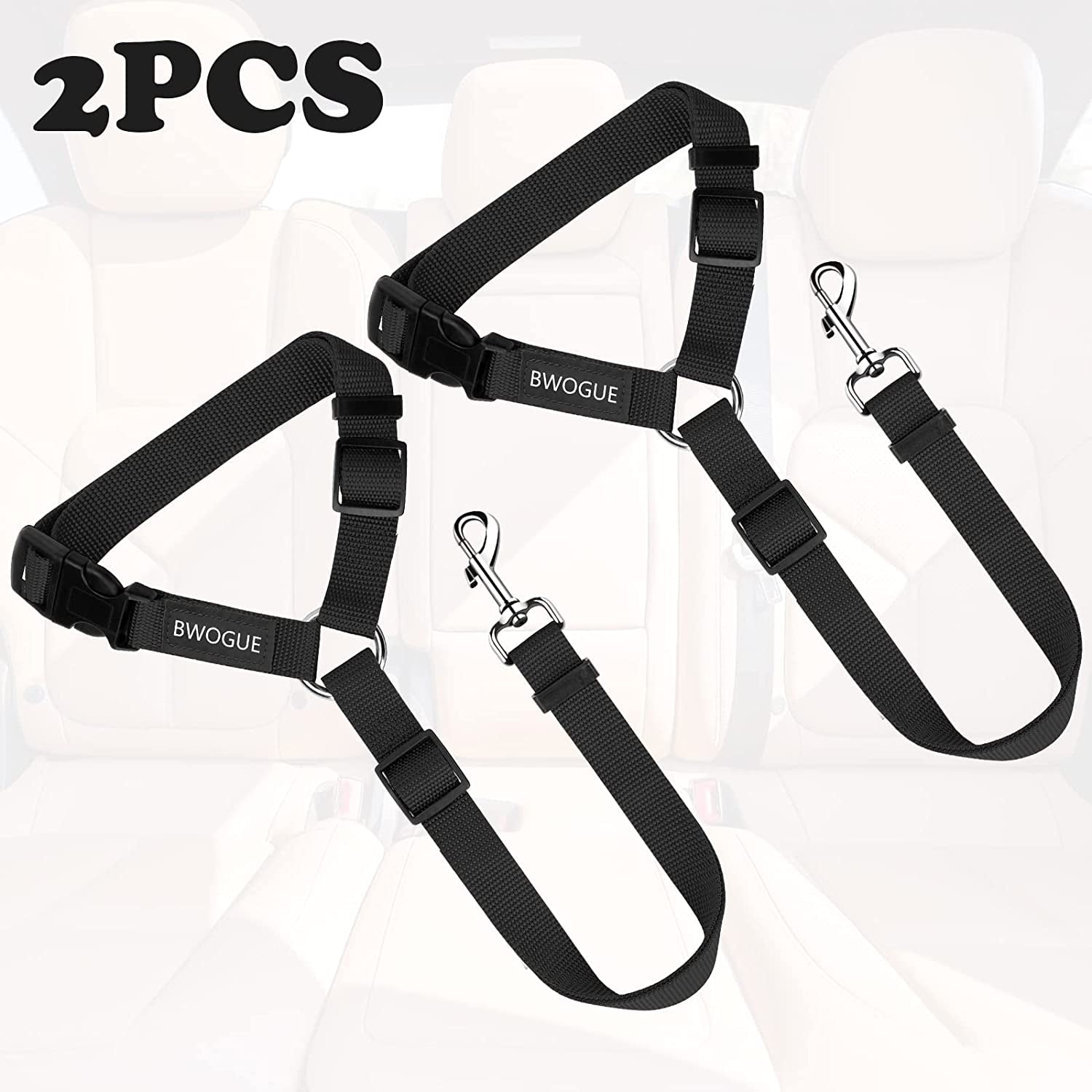 2 Pack Safety Pet Seat Belt Strap 