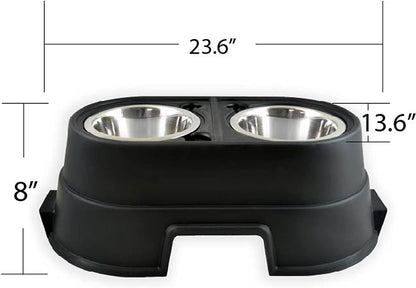 Elevated Duel Dog Bowl