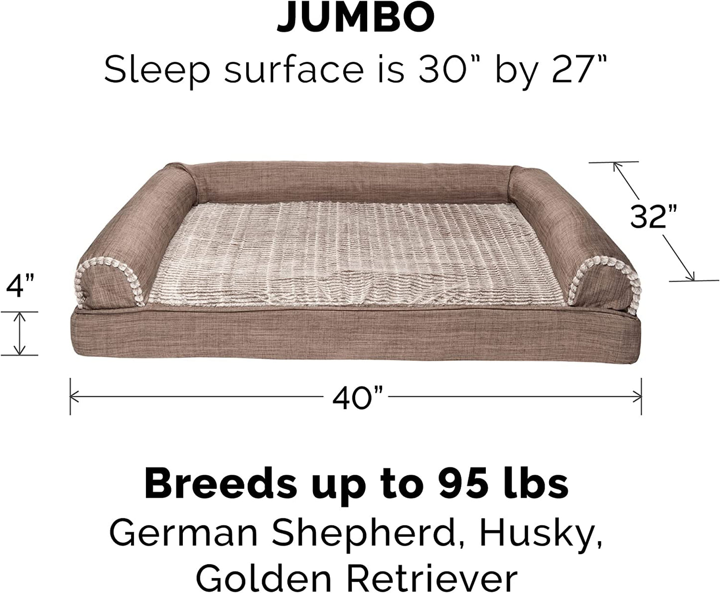 XL Orthopedic Luxury Dog Bed