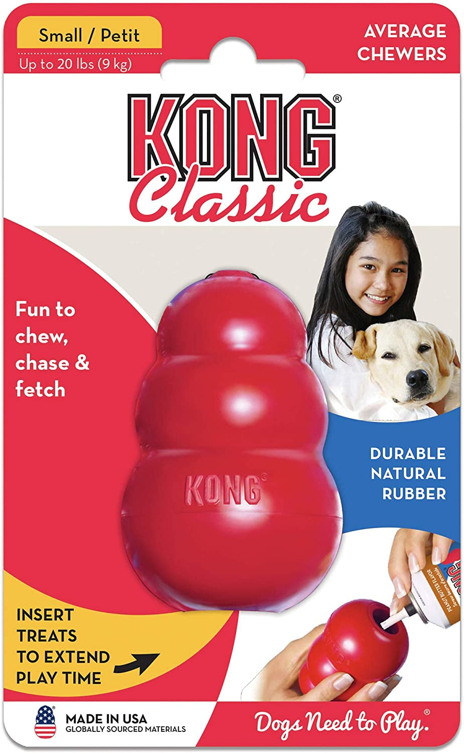 Small Natural Rubber KONG Chew Toy 