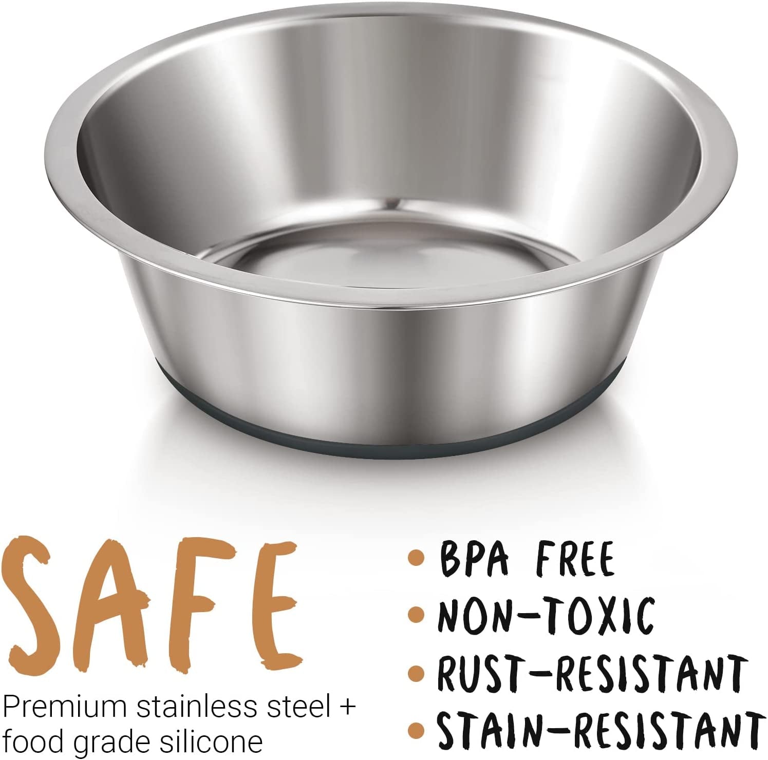 Stainless Steel Dog Food and Drink Bowls