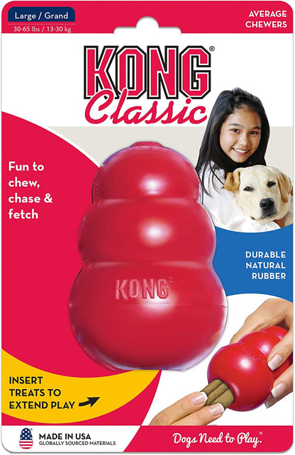 Large Natural Rubber KONG Chew Toy 