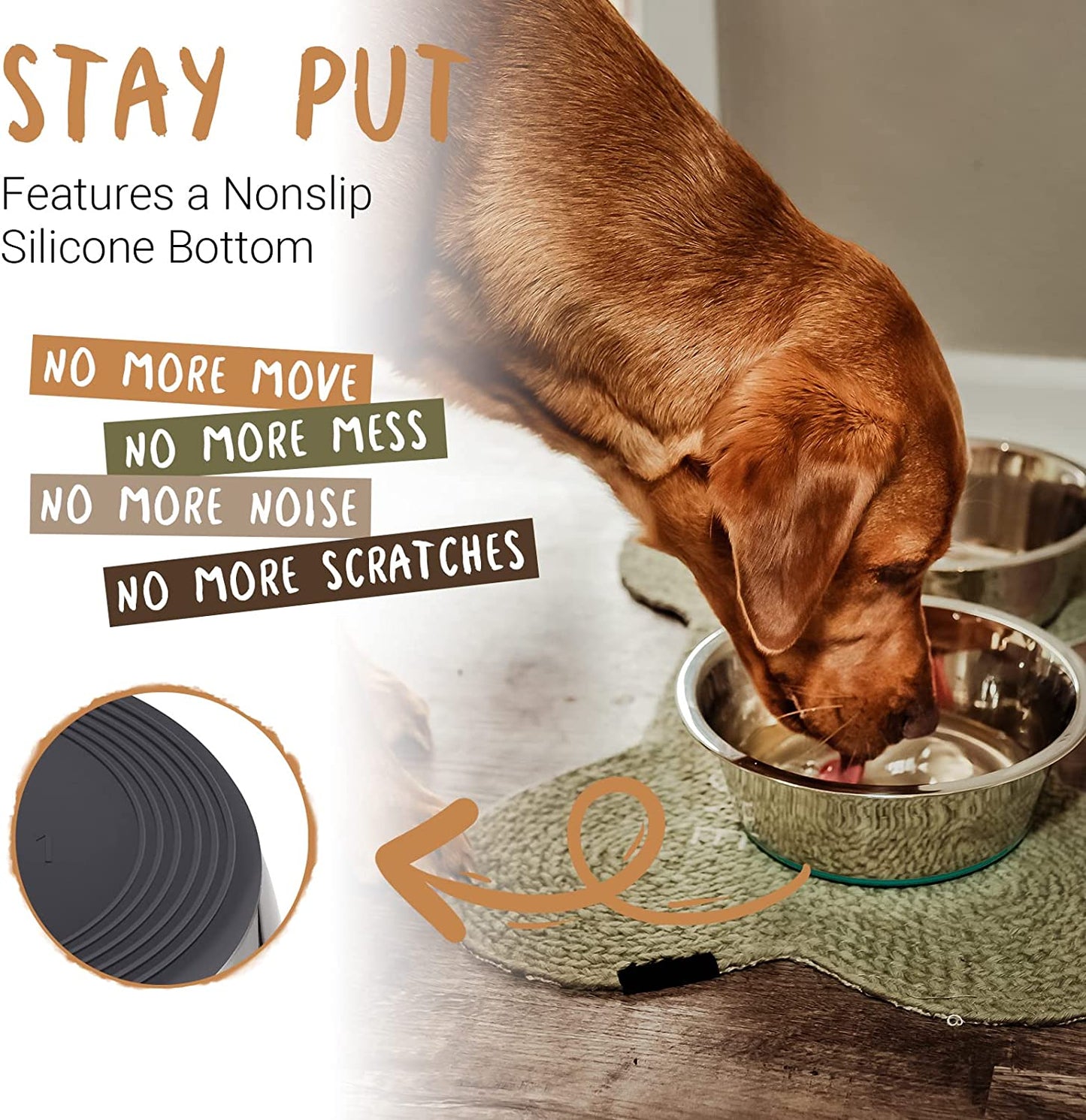 Stainless Steel Dog Food and Drink Bowls